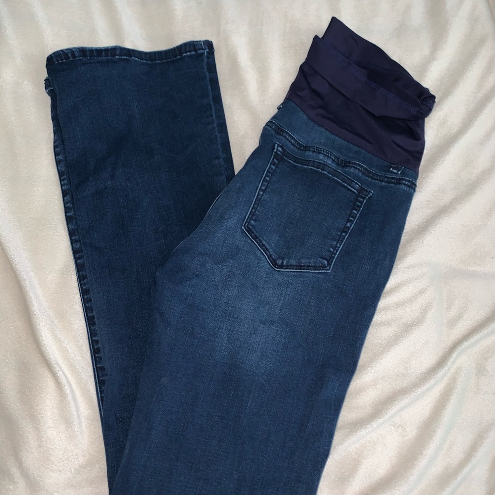 Maternity straight leg jeans.